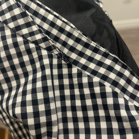 Black White Gingham Plaid Mini Dress Medium Y2K‎ Cottagecore Coquette Girl - Picture 6 of 6